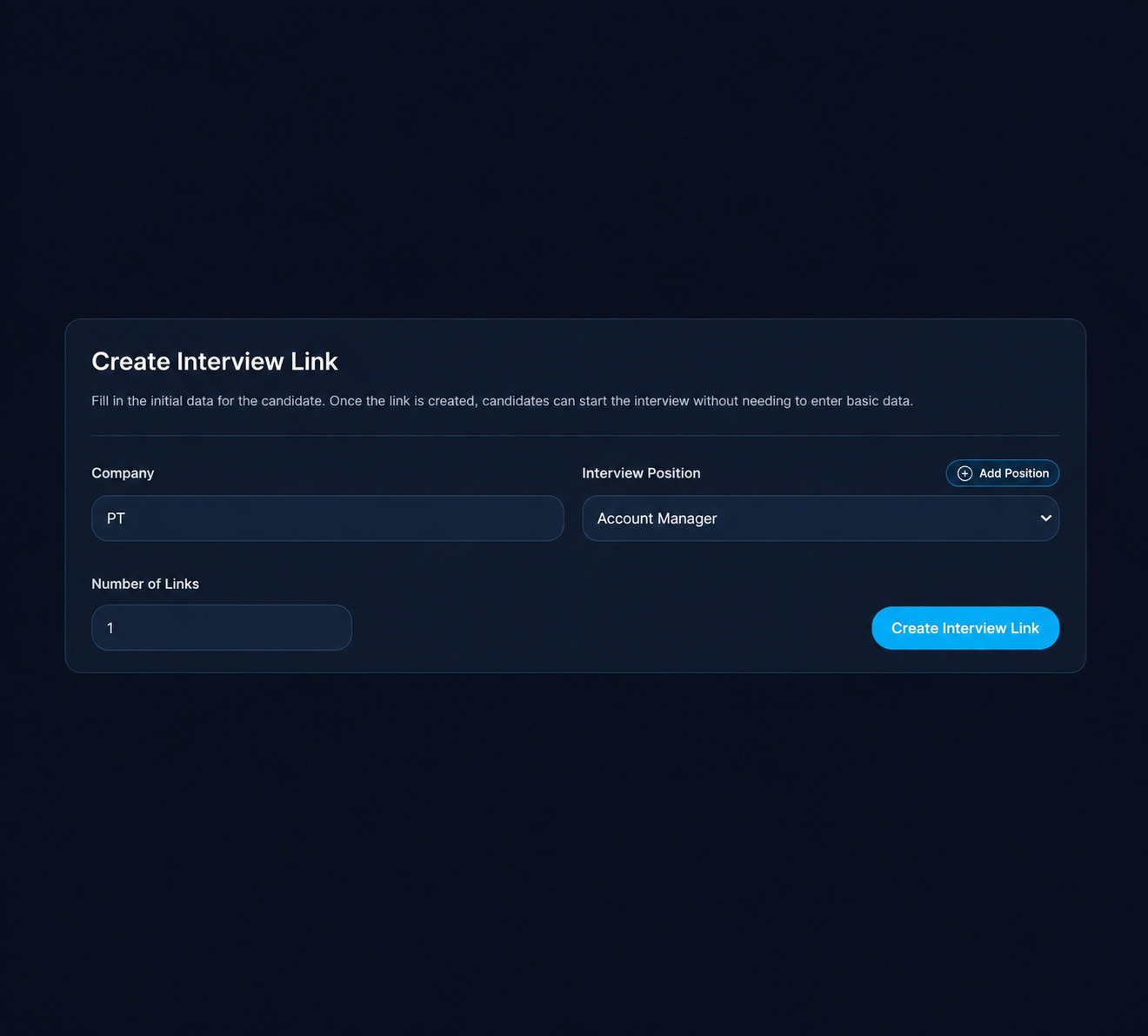 Build the interview